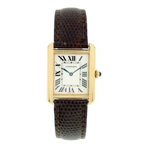 Cartier Tank Solo Gold & Steel Silver Dial 24mm Quartz Movement Women's W1018755